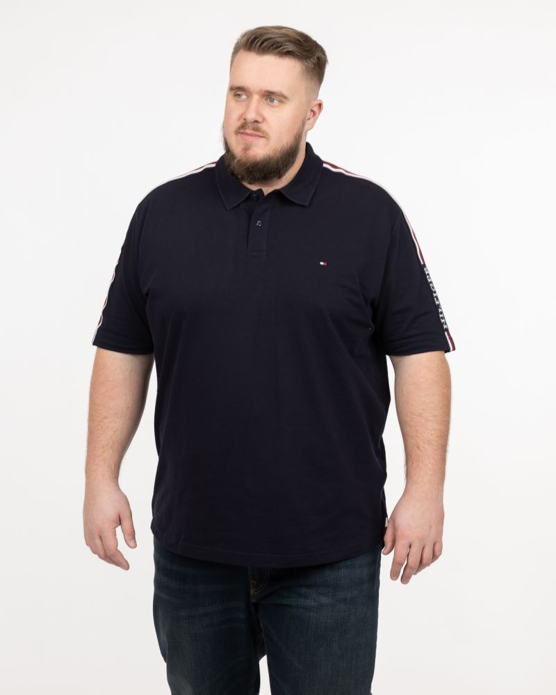 Polo grande taille bleu marine