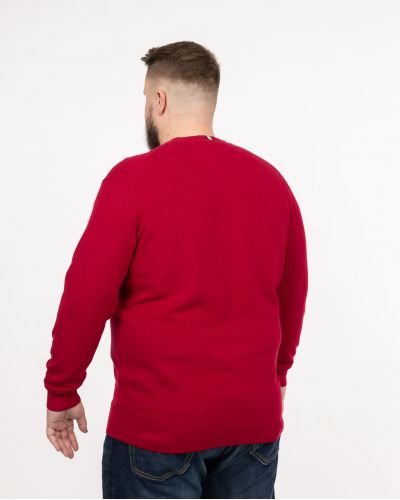 Pull col rond grande taille rose fuchsia