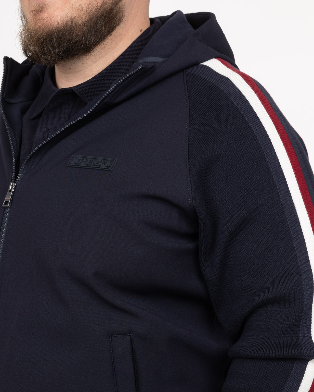 Gilet bimatière grande taille bleu marine