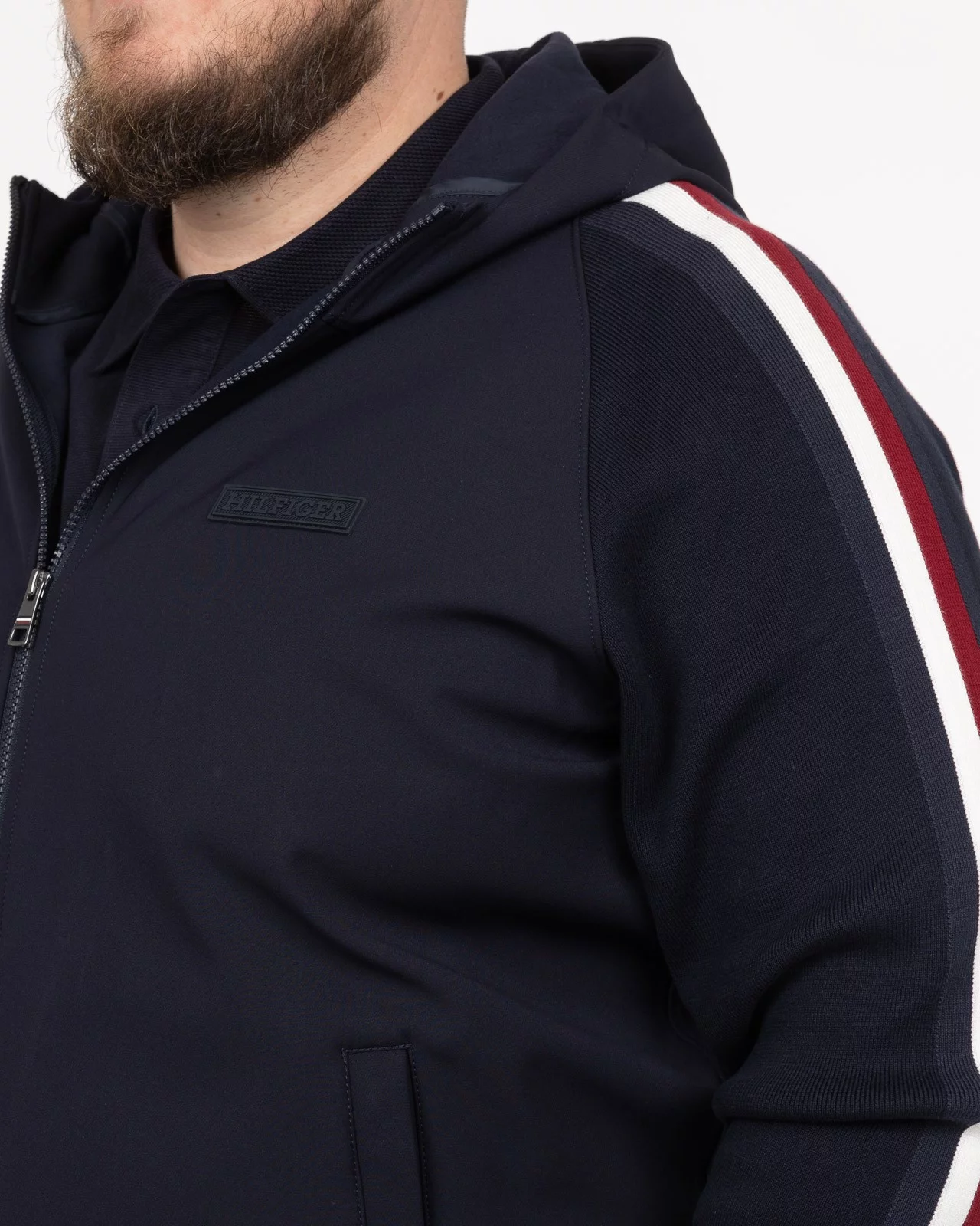 Gilet bimatière grande taille bleu marine