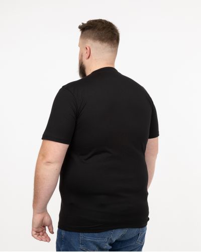 T-shirt col rond grande taille noir
