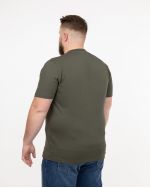 T-shirt col rond grande taille vert