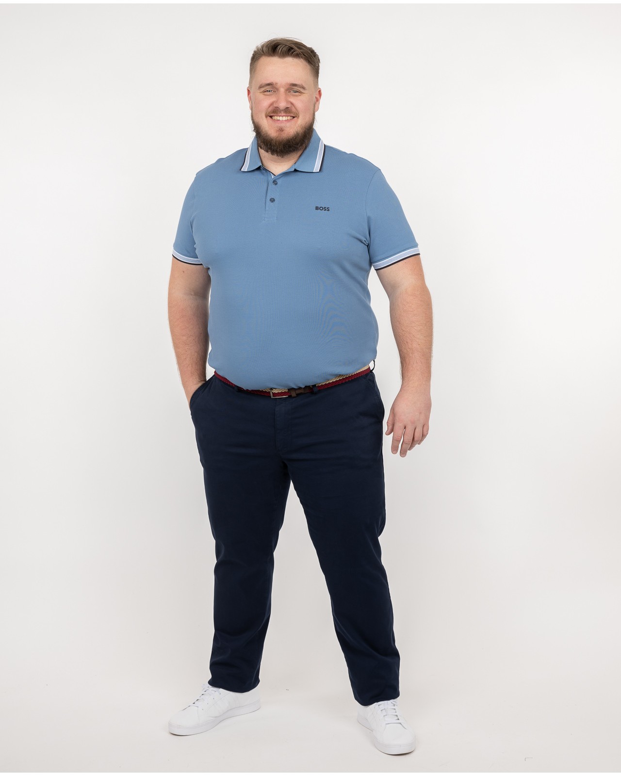Polo Paddy grande taille bleu