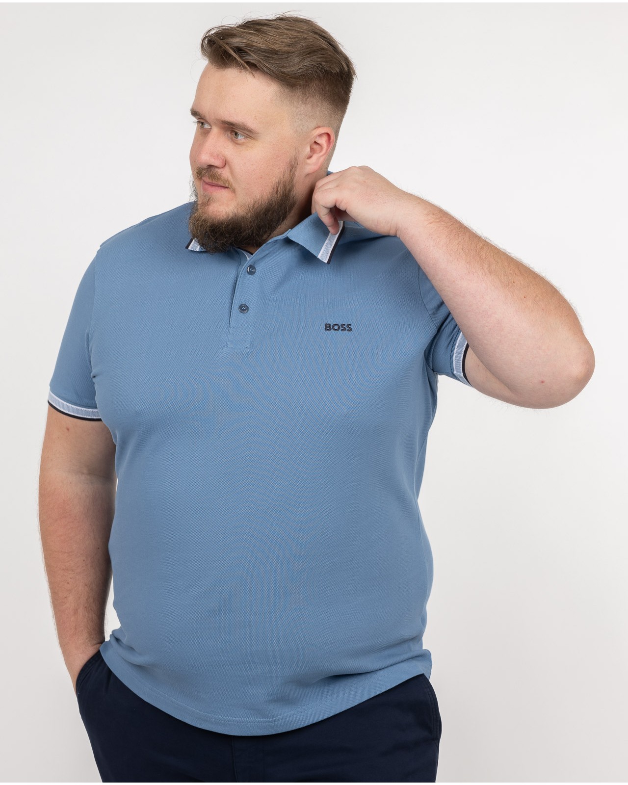 Polo Paddy grande taille bleu