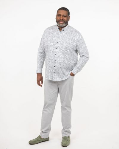 Pantalon chino grande taille gris clair