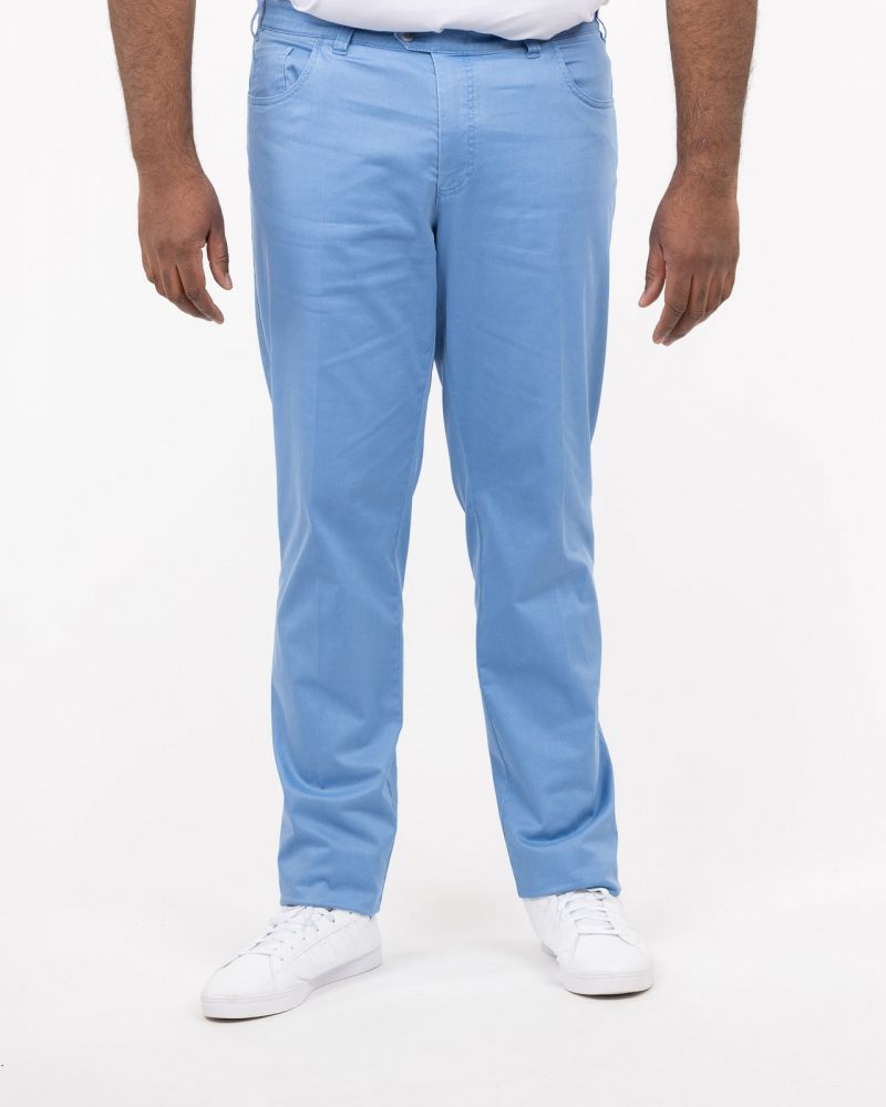 Pantalon chino grande taille bleu clair