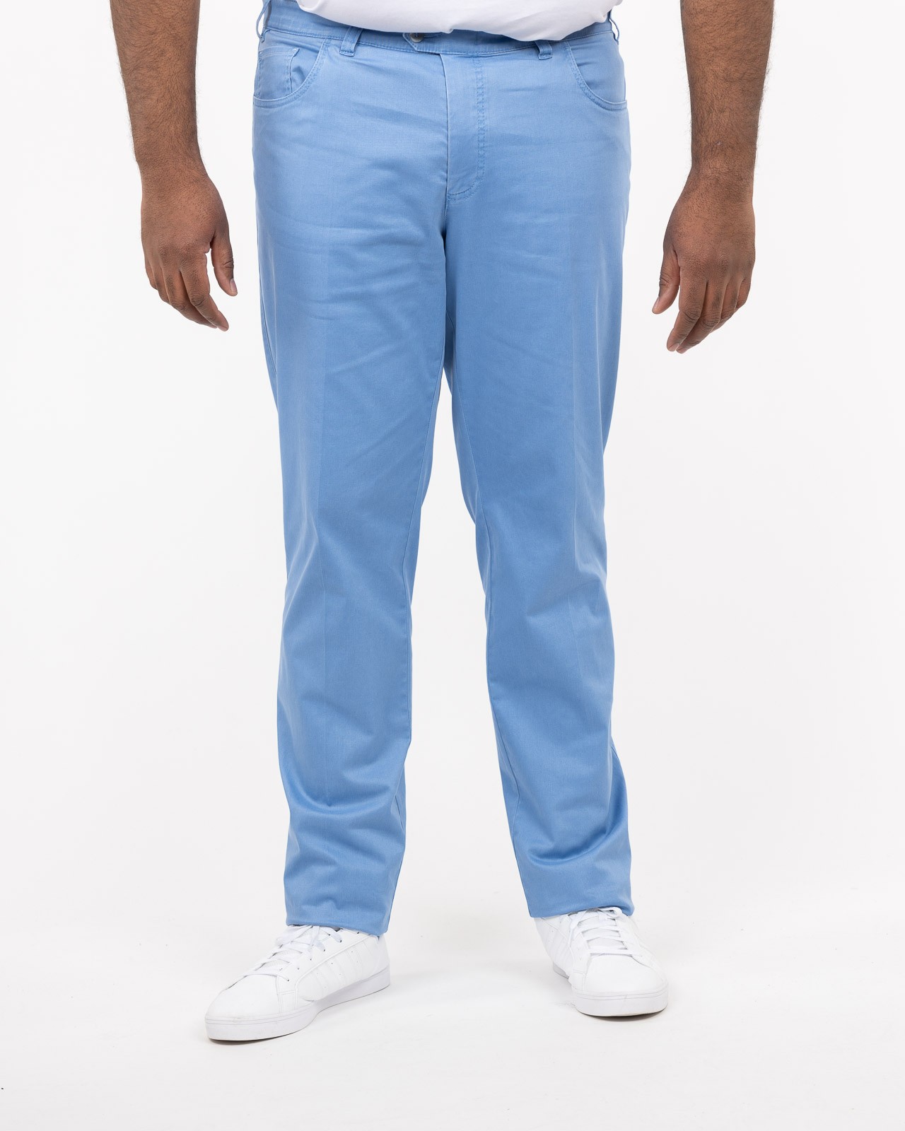 Pantalon chino grande taille bleu clair