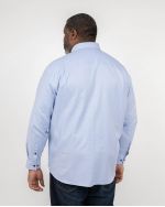 Chemise dobby easy care grande taille bleu