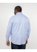 Chemise dobby easy care grande taille bleu