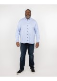 Chemise dobby easy care grande taille bleu