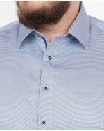 Chemise dobby non iron grande taille bleu