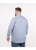 Chemise dobby non iron grande taille bleu