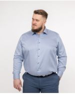 Chemise dobby non iron grande taille bleu