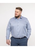 Chemise dobby non iron grande taille bleu