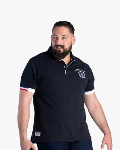 Polo piqué grande taille bleu marine