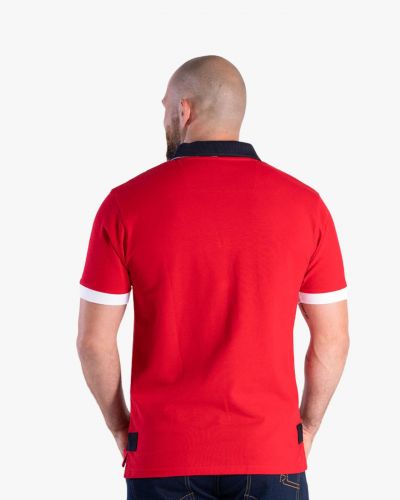 Polo piqué grande taille rouge