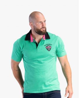 Polo flammé Maori grande taille vert