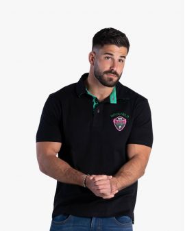 Polo jersey Maori grande taille noir