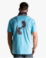 Polo jersey Club grande taille bleu turquoise