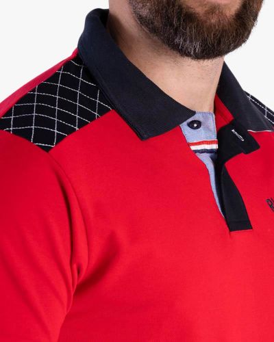 Polo piqué grande taille rouge