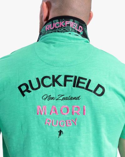 Polo flammé Maori grande taille vert