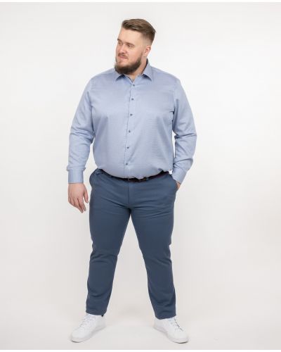 Pantalon chino avec ceinture grande taille bleu