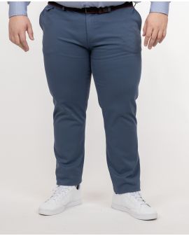 Pantalon chino avec ceinture grande taille bleu