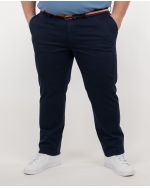 Pantalon chino avec ceinture grande taille bleu marine