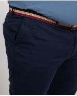 Pantalon chino avec ceinture grande taille bleu marine