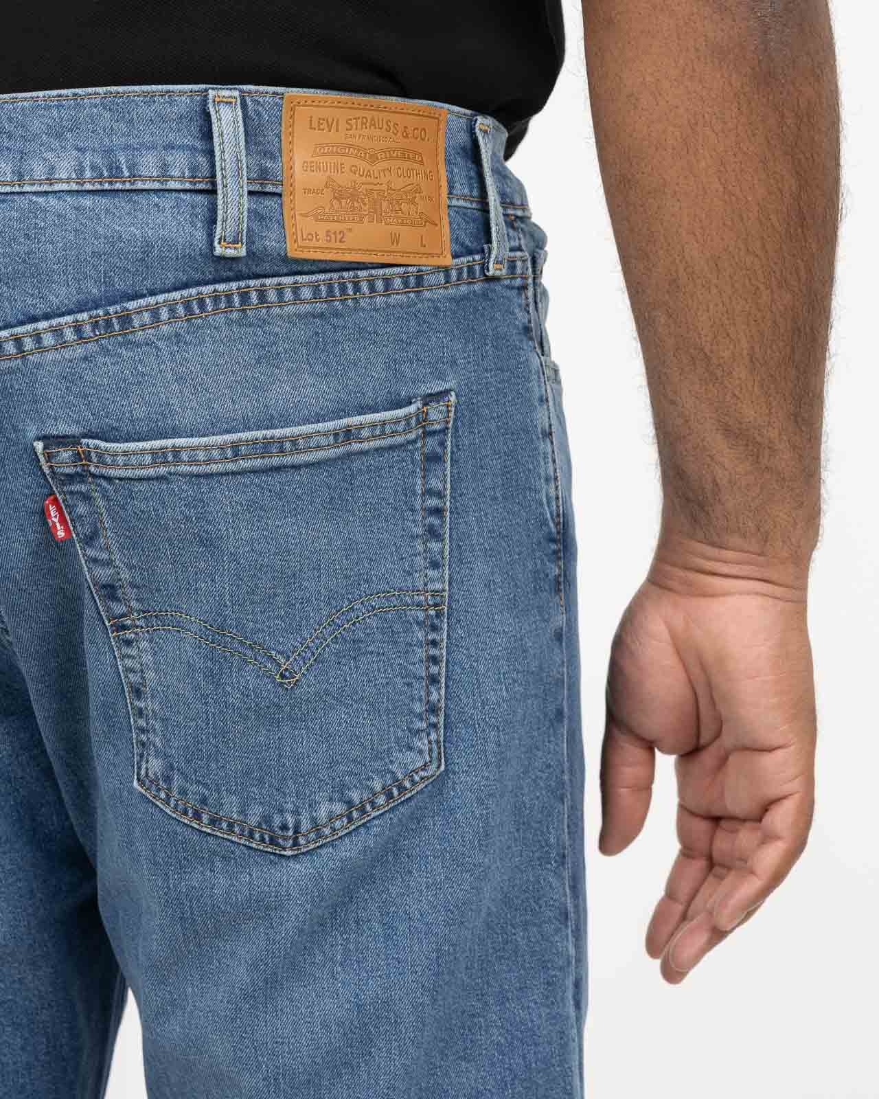 Jean 512 slim grande taille bleu délavé