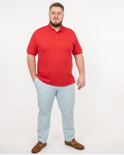 Polo piqué grande taille rouge