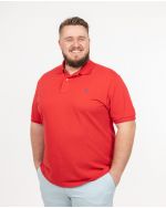 Polo piqué grande taille rouge