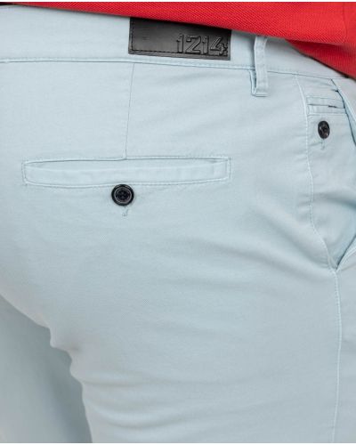 Pantalon chino oxford grande taille bleu