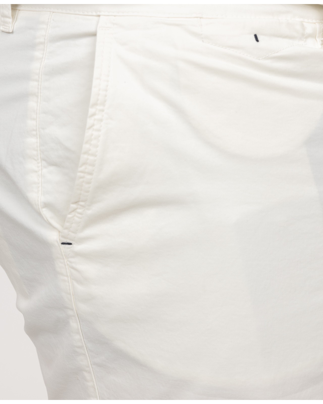 Short chino twill grande taille blanc cassé