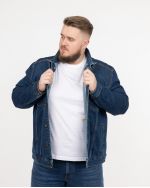 Veste en jean grande taille bleu indigo