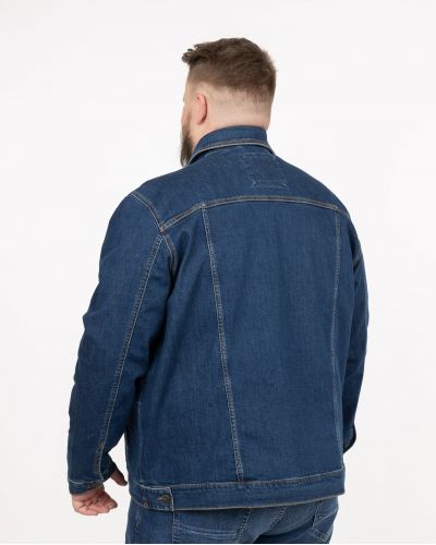 Veste en jean grande taille bleu indigo