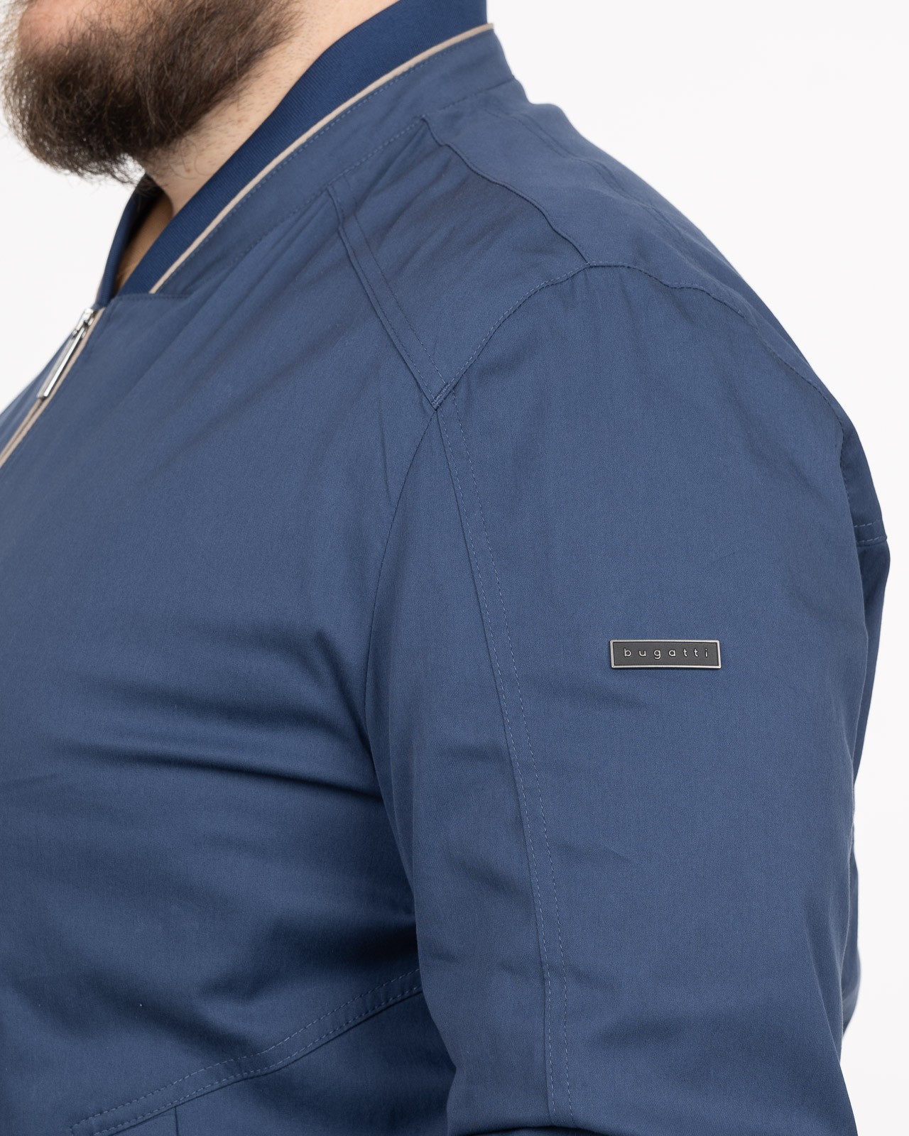 Blouson teddy grande taille bleu