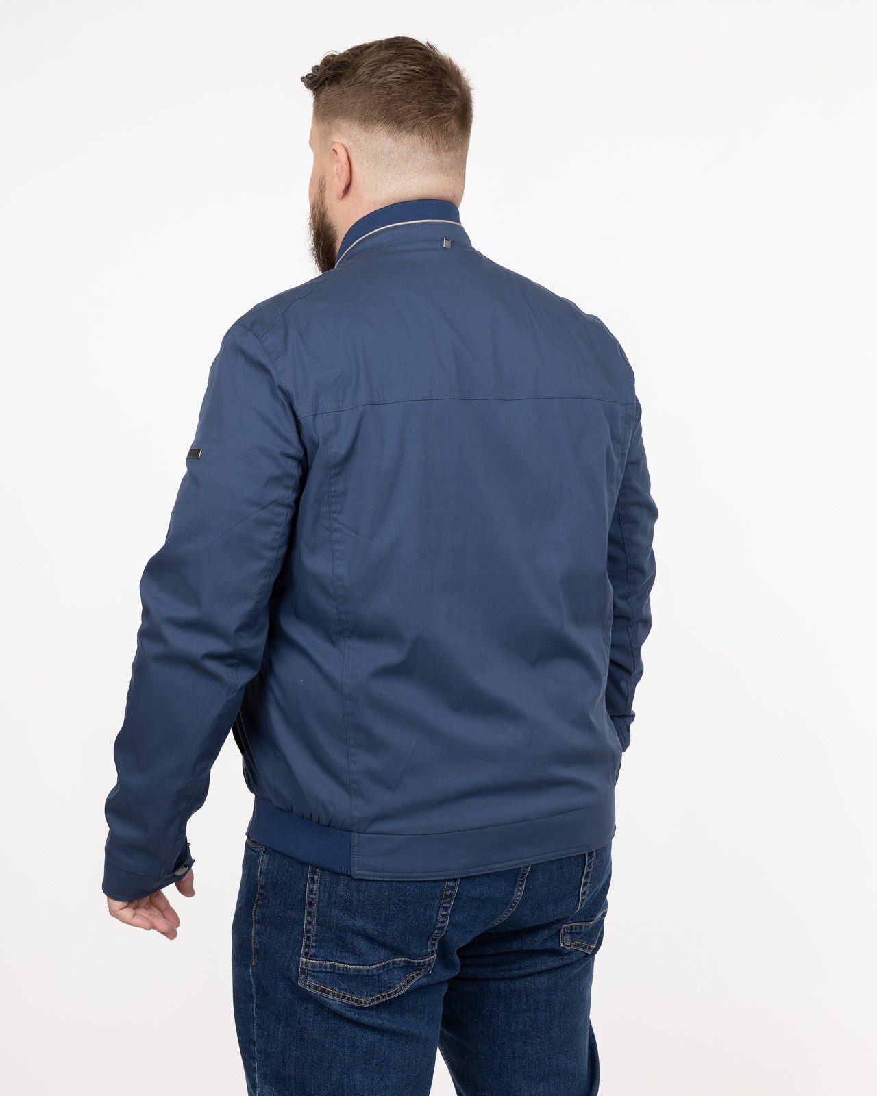 Blouson teddy grande taille bleu