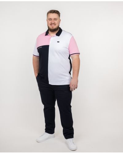 Polo piqué Barbarian grande taille blanc