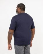 T-shirt flammé grande taille bleu marine