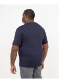 T-shirt flammé grande taille bleu marine