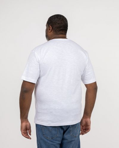 T-shirt flammé grande taille blanc