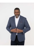 Veste structurée grande taille bleu marine