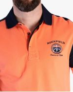 Polo piqué bicolore grande taille orange