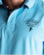 Polo jersey Club grande taille bleu turquoise