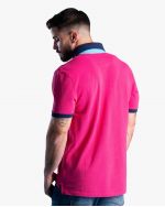 Polo piqué Pacific grande taille fuchsia