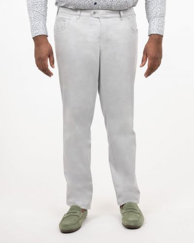 Pantalon chino grande taille gris clair