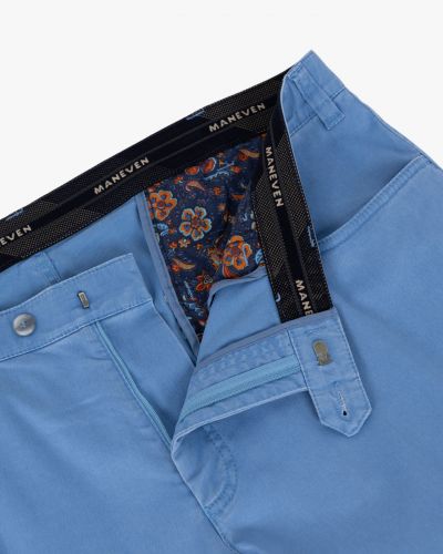 Pantalon chino grande taille bleu clair