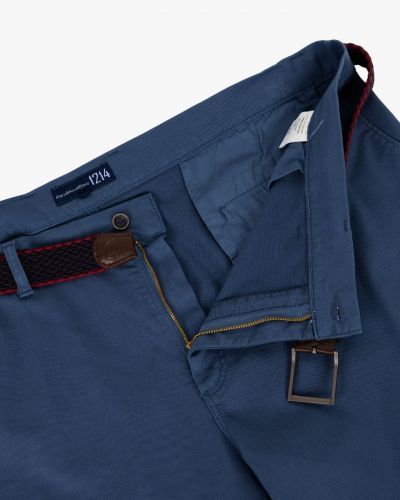 Pantalon chino avec ceinture grande taille bleu