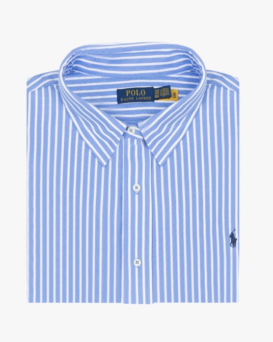 Chemise à rayures grande taille bleu indigo